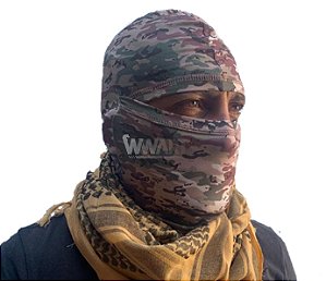 Balaclava Tática Militar SMILE Proteção UV+ Preta
